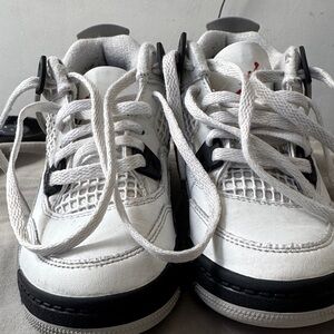 Jordan Kids White and Black Sneakers